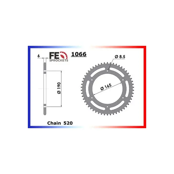 COURONNE ACIER CA KTM125'90-500MX-'91 53 520