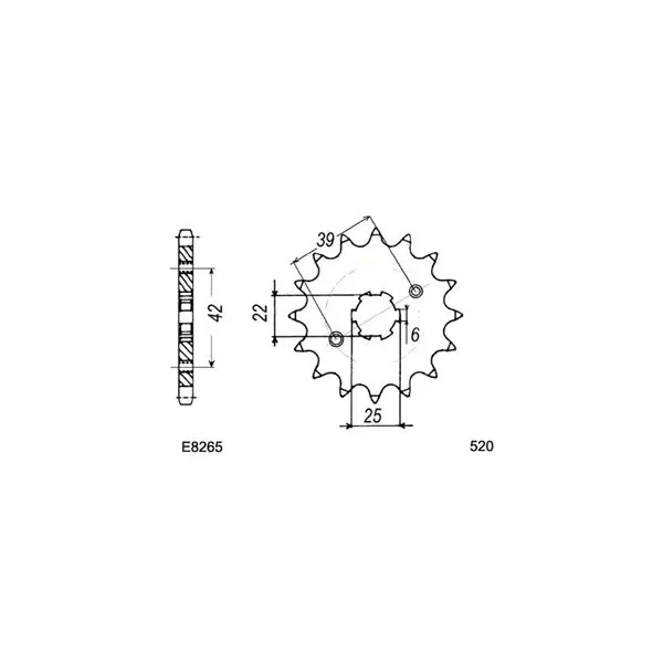 PIGNON HONDA XL250 16 520