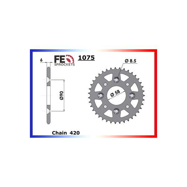 COURONNE ACIER  YCF.107/125 '04/05  41 Dents 420 