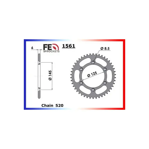 KIT CHAINE FE 125.N90 '89/93 13X42 XWUR