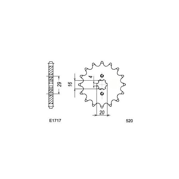 KIT CHAINE FE 125.WMX 12X45 R* 