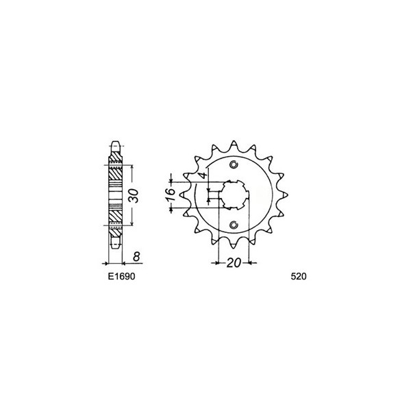 KIT CHAINE FE 125.WMX GP '89/92 12X50 MX 