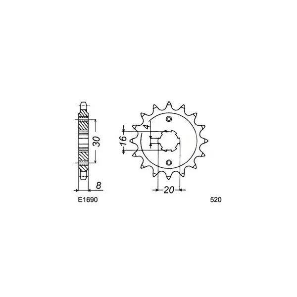 KIT CHAINE FE 125.WMX GP '89/92 12X50 MX