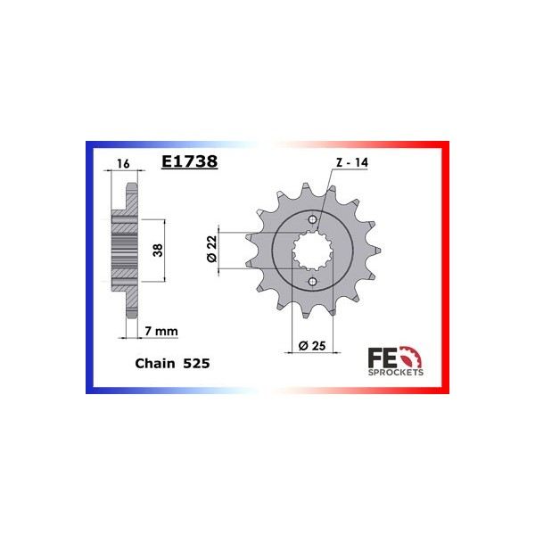 KIT CHAINE FE 996.MONSTER S4R '04 15X42 XWUR* 