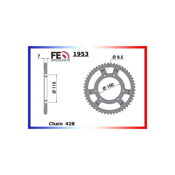 KIT CHAINE FE CHR.125.WXE Enduro'04 14X52 R* 