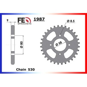 KIT CHAINE FE BUGXTER.150 '04 16X32 XWUR