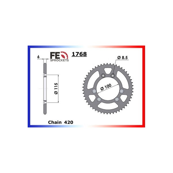 KIT CHAINE FE 50.RR/SM '04 12X50 OR 