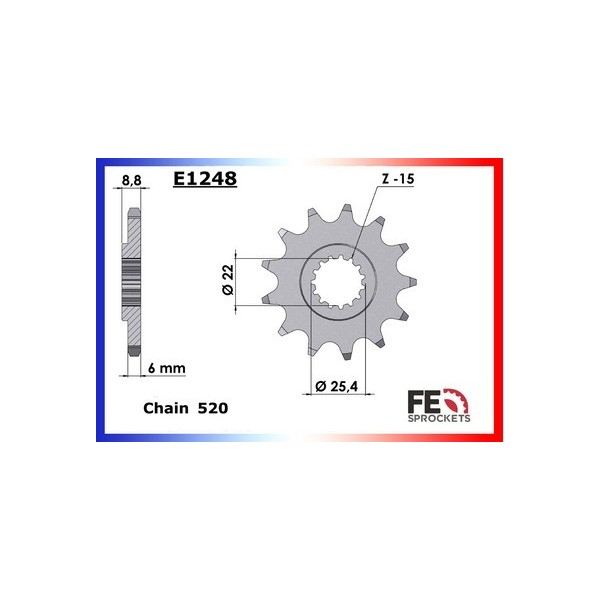 KIT CHAINE FE 400.RR Enduro '05/09 14X50 OR 