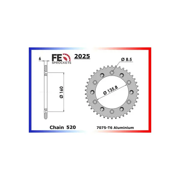 KIT CHAINE FE 350.ALP '01/02 15X42 RU