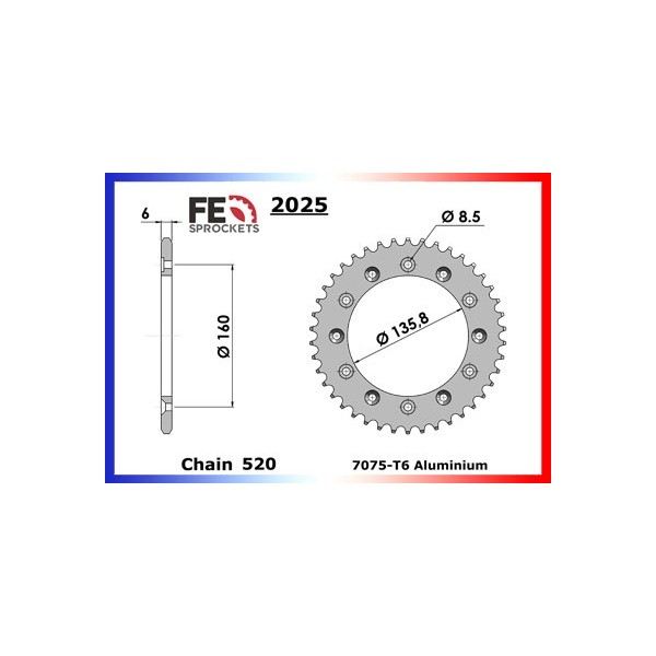 KIT CHAINE FE 350.ALP '01/02 15X42 XWUR 