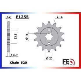 KIT CHAINE FE 125.DUKE '14/16 14X45 RX/XW.SR 