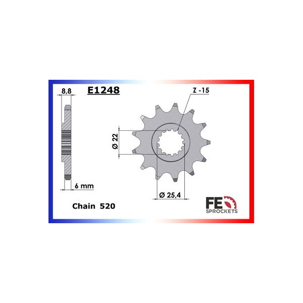 KIT CHAINE FE 350.EXC-F '10/16 14X52 OR 