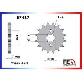 KIT CHAINE FE 125.PAMPERA '09 14X48 R 