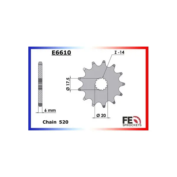 KIT CHAINE FE 125.HALLEY 4T 10/12 13X48 OR