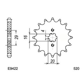 KIT CHAINE FE 125.RANDONNER '12 13X38 OR