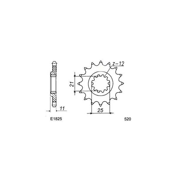 KIT CHAINE FE 610.TC '91/97 12X52 ORµ 