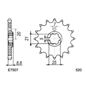 KIT CHAINE FE 250-260.WRK '90/94 14X50 XWUR