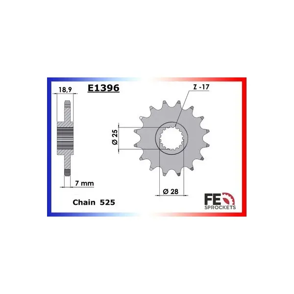 KIT CHAINE FE F.650 GS '08/15 17X41 RX/XW.SR*
