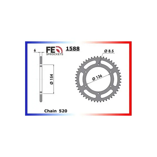 KIT CHAINE FE 650.XCOUNTRY '07/10 16X47 ORµ