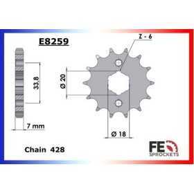KIT CHAINE FE 125.PULSAR '02/05 15X39 R* 