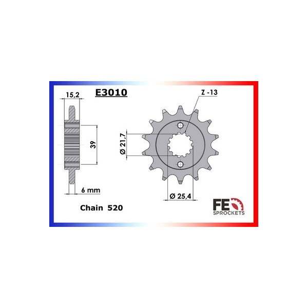 KIT CHAINE FE 300.MAXXER '05/08 14X38 OR* 