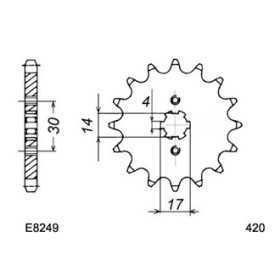 KIT CHAINE FE 125.R START 16X41 R* 
