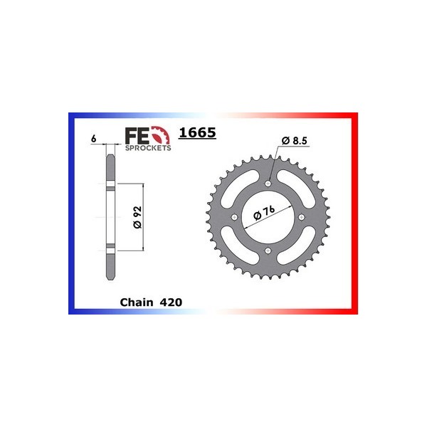 KIT CHAINE FE 140.FACTORY/PILOT 16X45 OR 