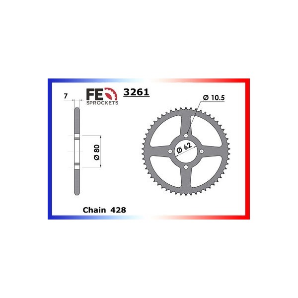 KIT CHAINE FE 125.ST '06/08 14X45 OR 