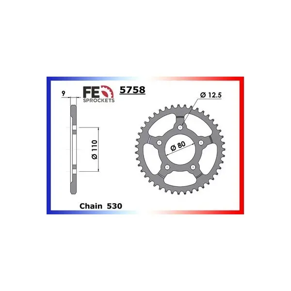KIT CHAINE FE 1200.TROPHY '96/98 18X42 RX/XW.SR*