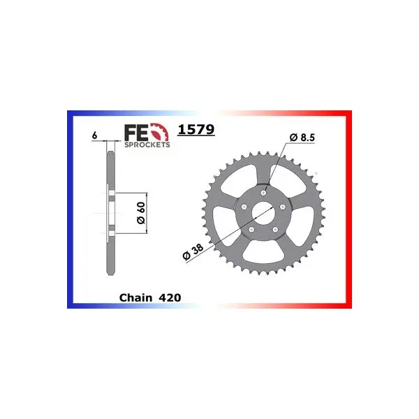 KIT CHAINE FE 50.RS1 '98/01 12X44 OR