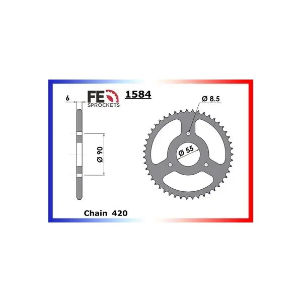 KIT CHAINE FE 50.Naked '04/09 13X47 SR