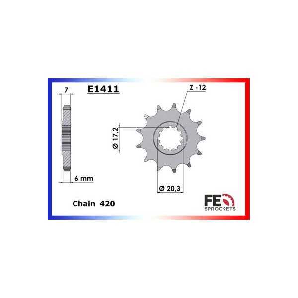 KIT CHAINE FE 50.Cross '04 11X52 OR 