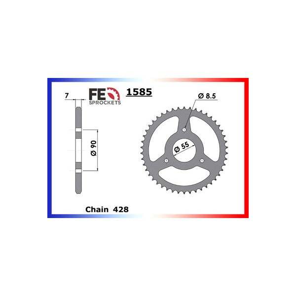 KIT CHAINE FE 125RS2 MATRIX '06/09 14X46 RX/XW.SR 