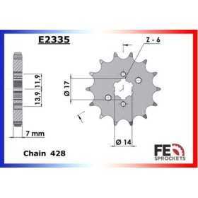 KIT CHAINE FE 125.MULHACEN CAFE '09/12 14X49 MX* 