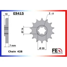 KIT CHAINE FE 125.DD '10 15X48 Rµ