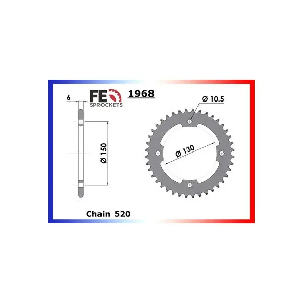 KIT CHAINE FE SMC.250 '06 14X40 XWUR