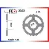 KIT CHAINE FE SYM.125.XS '07/13 15X38 R*