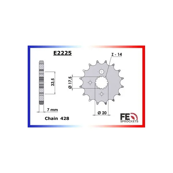 KIT CHAINE FE MZ.125.SM '01 16X49 MX