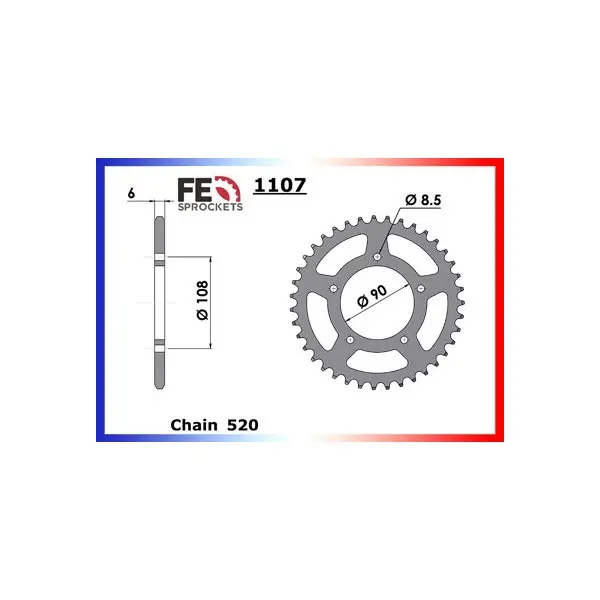 KIT CHAINE FE MZ660SKORPION SPORT'95/05 15X39 RX/XW.SR*
