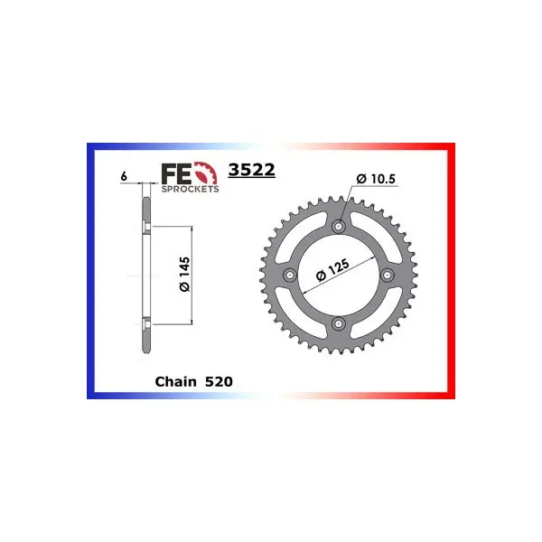 KIT CHAINE FE MZ.660.BAGHIRA '99/05 15X45 XWUR