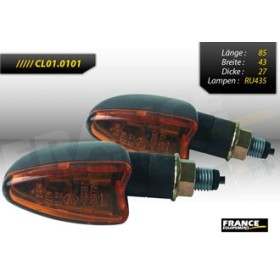 Paire de clignotants, tige courte, ampoule halogène