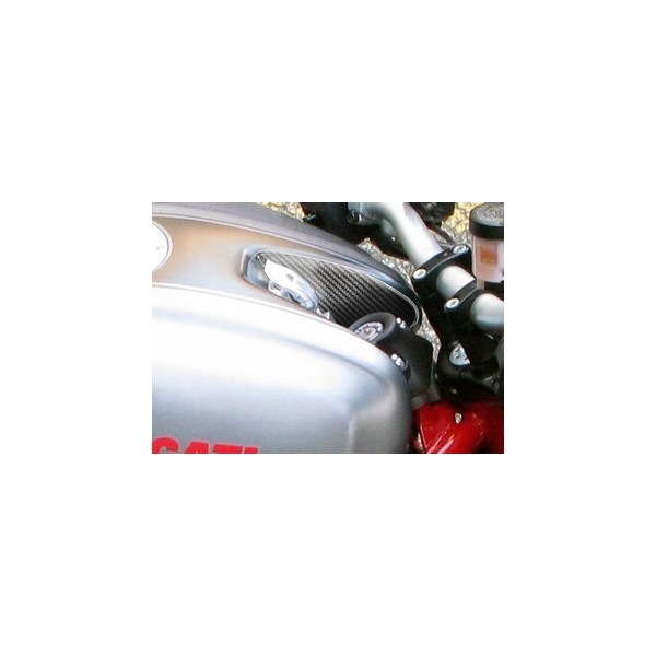  Protège T de fourche "Carbone" pour Ducati Monster (Réservoir creux)  