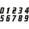  Kit de numéro MINIMOTARD Noir -- Min. de 10 pièces par numéro.  