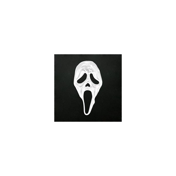  Label en 3D de forme SCREAM Blanc. 1 pièce.  