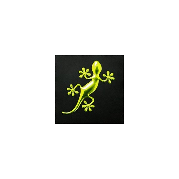  Label en 3D de forme LEZARD Jaune. 1 pièce.  