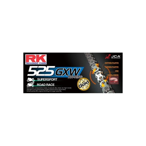  CHAINE RK GB525GXW 038 MAILLONS avec Attache à River.  