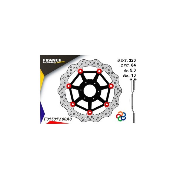  Disque de frein Gamme Essentiel FE.FL31501V / Oeillets Couleurs  