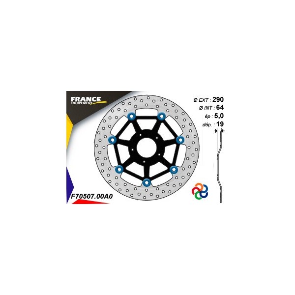  Disque de frein Gamme Essentiel FE.FL70507 / Oeillets Couleurs  