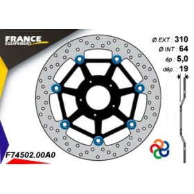 Disque de frein Gamme Essentiel FE.FL74502 / Oeillets Couleurs