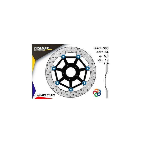  Disque de frein Gamme Essentiel FE.FL76503 / Oeillets Couleurs  